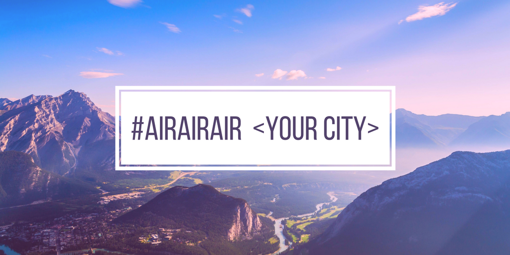 Send a tweet “#airairair <yourcity>” to know your air quality in plain english