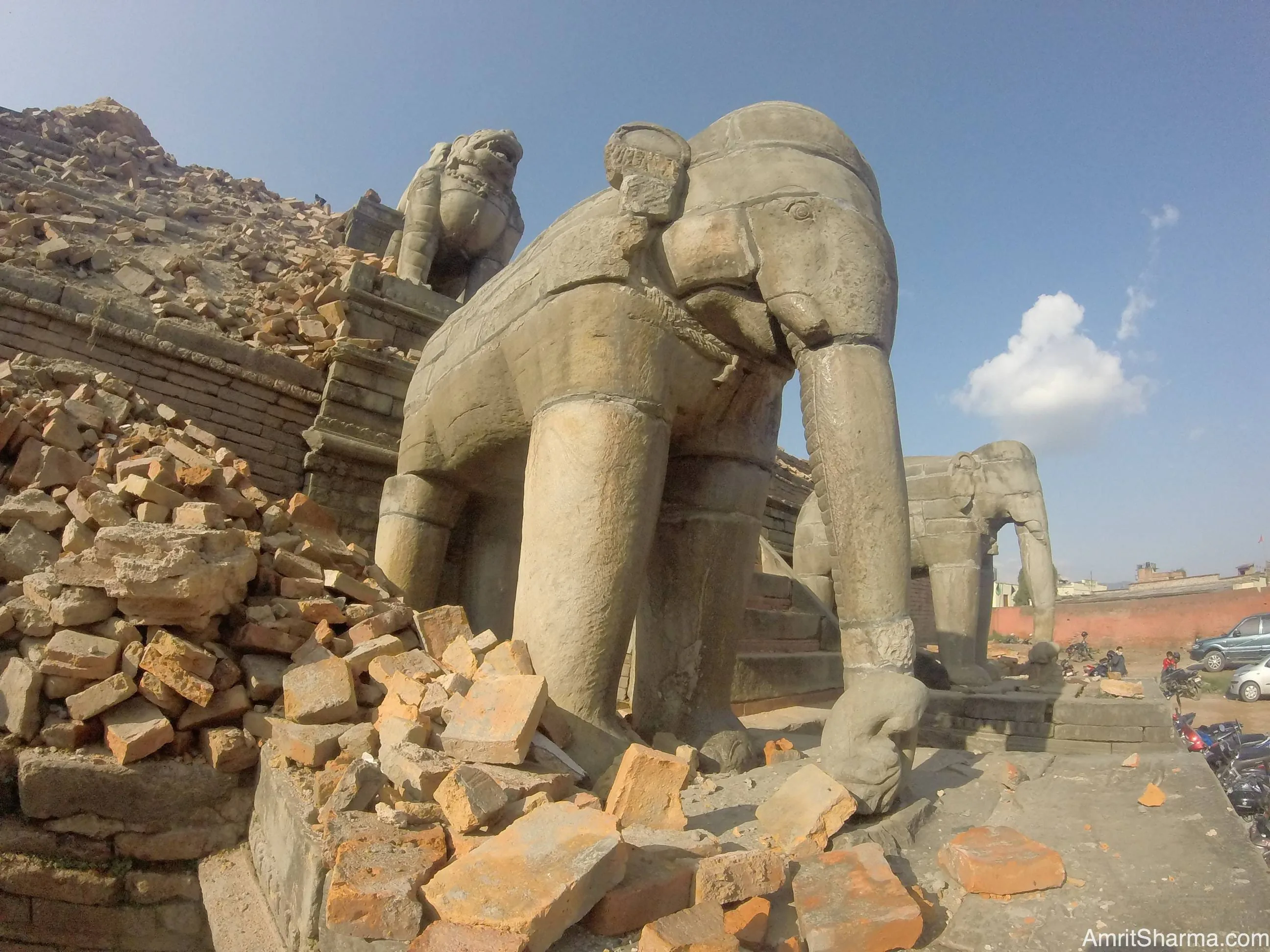 Shiva Temple reduced to bricks and durt