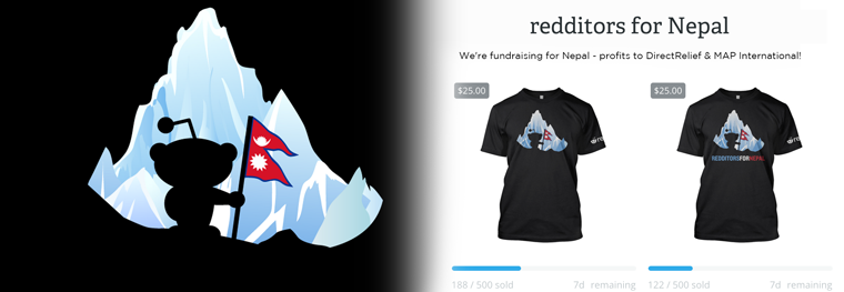 Shirt design by /u/YoungLuck. Get yours today at redditorsfornepal.com