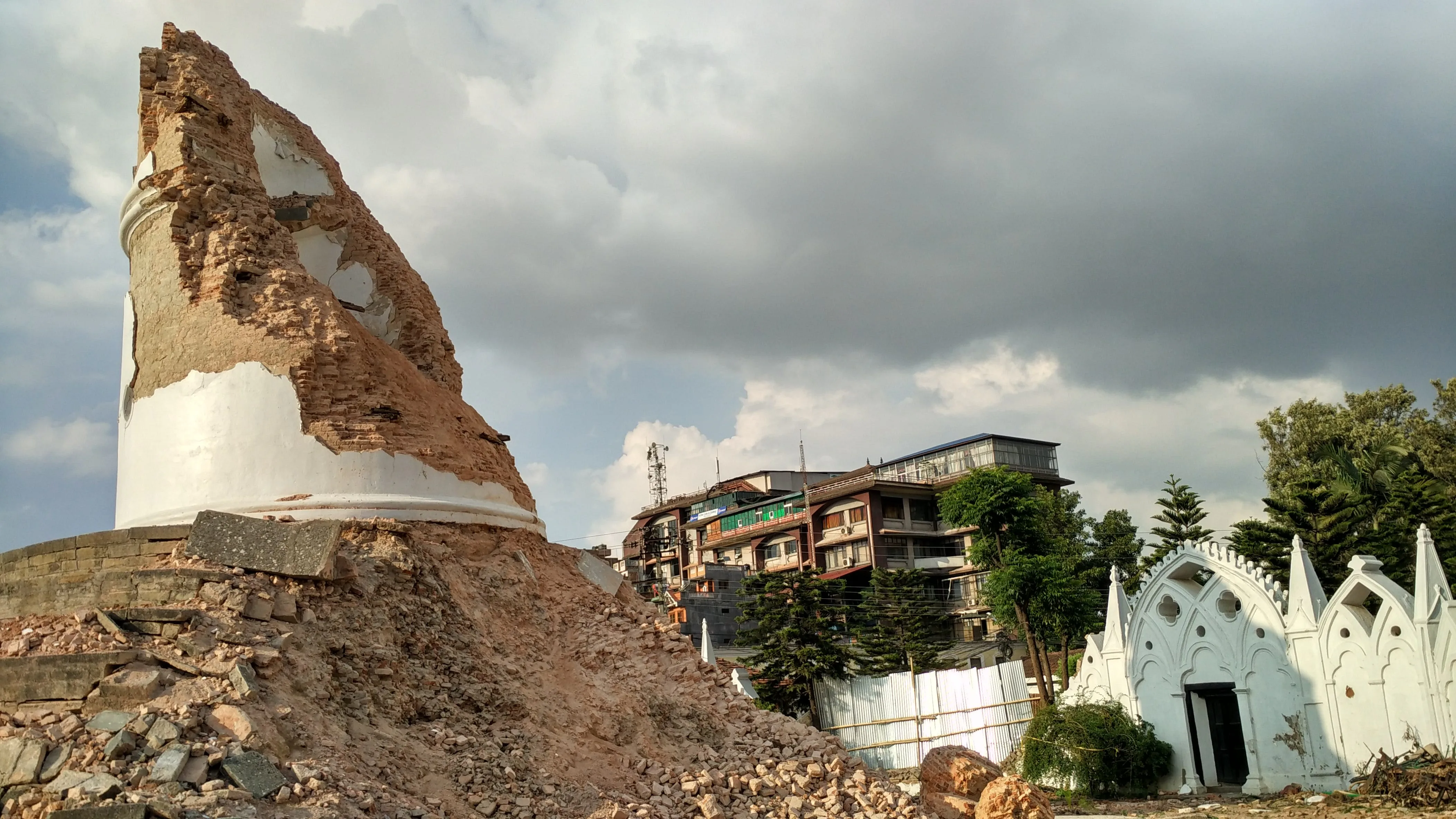 The remains of Dharara Tower in Kathmandu. Photo Credit: Amrit Sharma