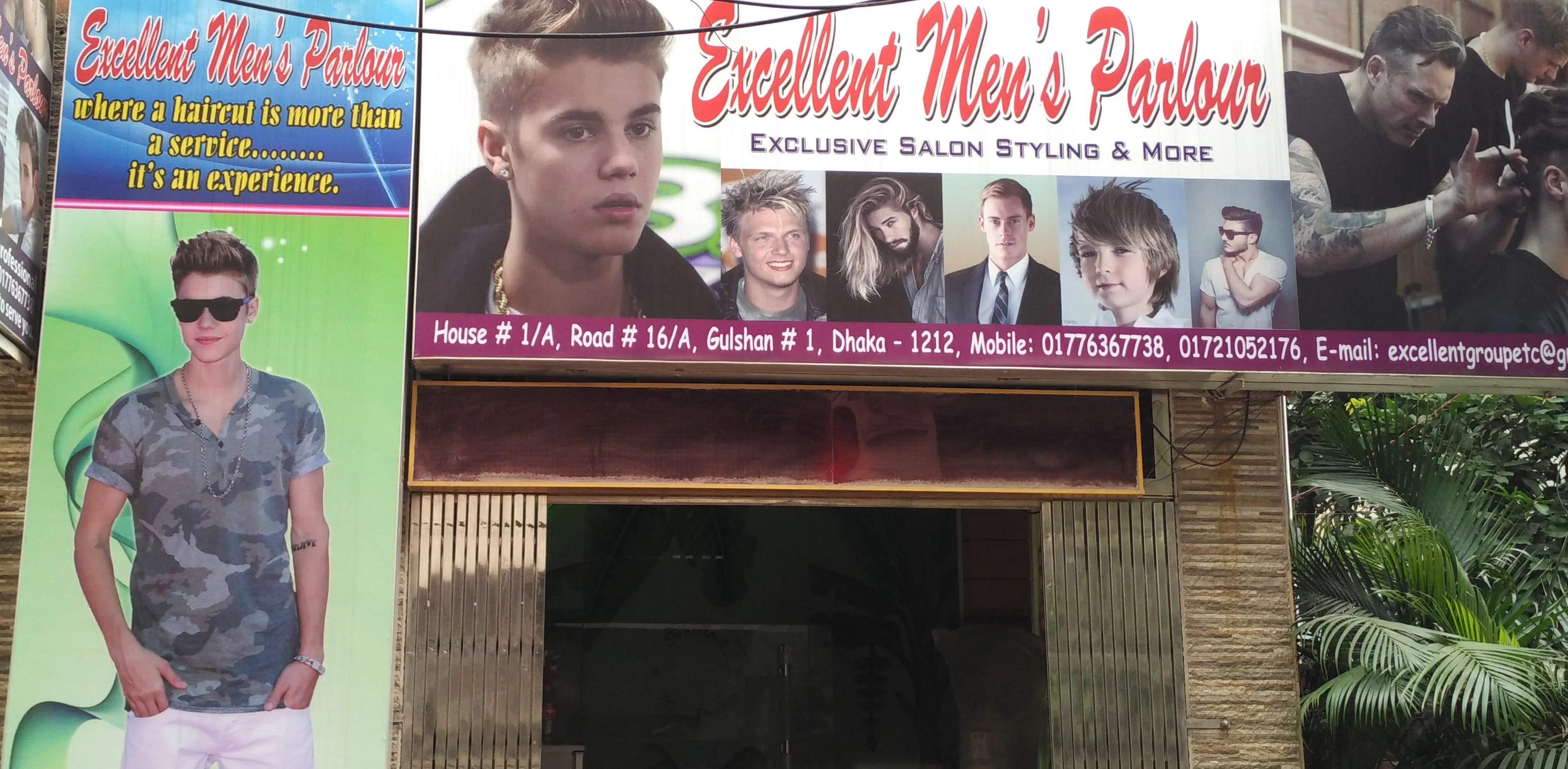Apparently the Biebs endorses this barbershop in the Gulshan neighborhood of Dhaka, Bangladesh.